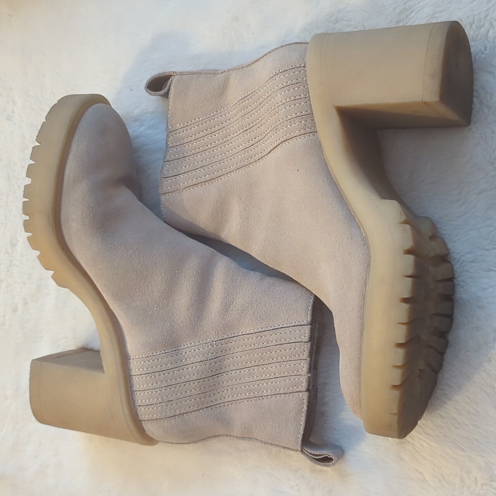 Dolce Vita Celia Tan Chunky Crepe Sole Platform Ankle Boots Women's Size 7.5 - Picture 6 of 8